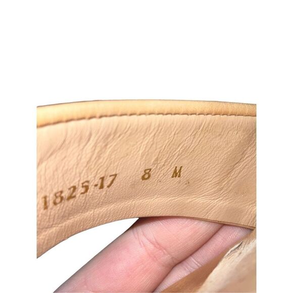 Stuart Weitzman Leather Nude Strappy Chunk Heel Sandal - Picture 8 of 16